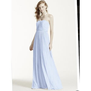 David's Bridal Versa Dress Convertible 10 Way Bridesmaid Dress Ice Blue 8